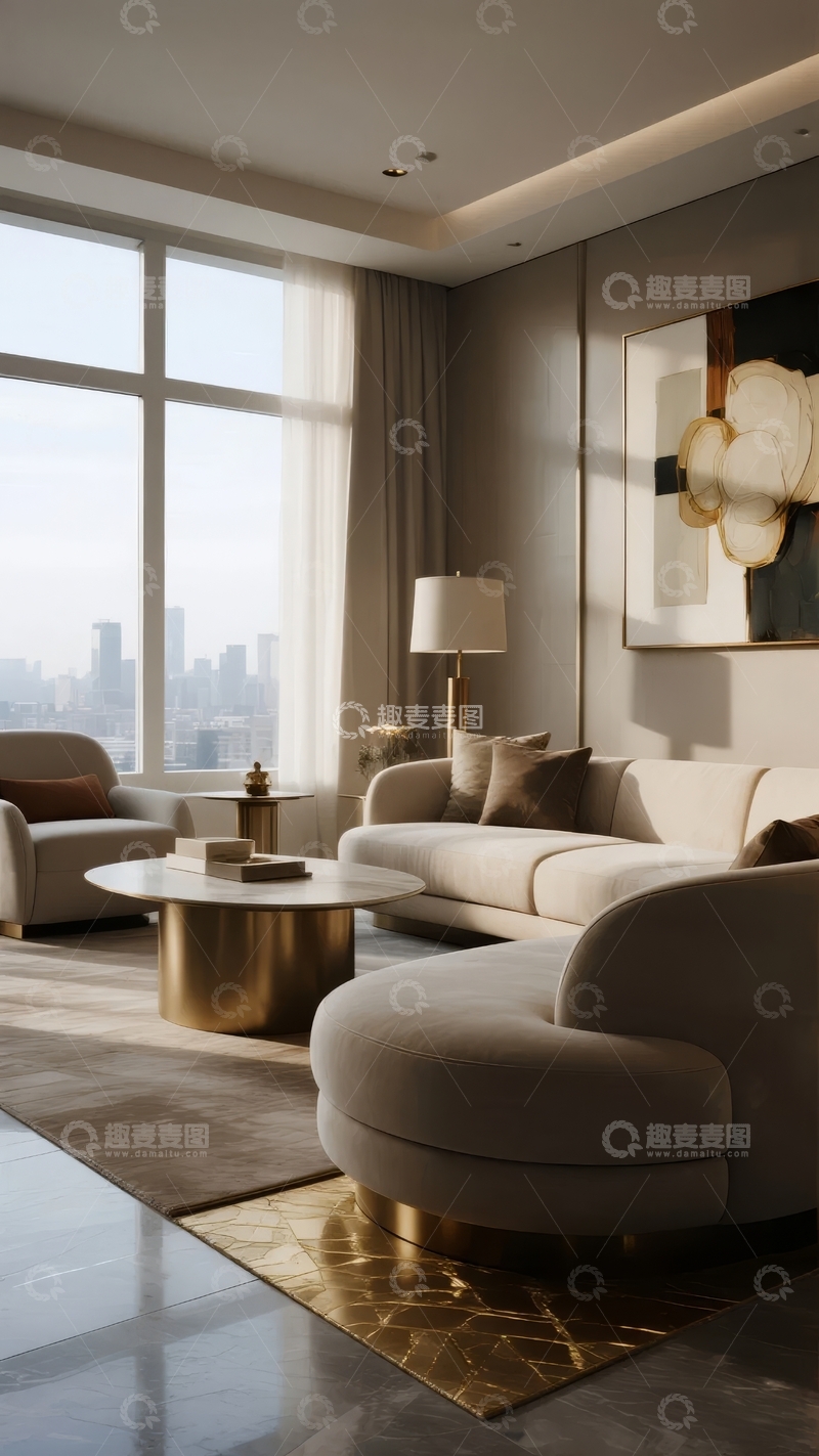 高清大图下载【趣麦麦图】现代客厅设计展示