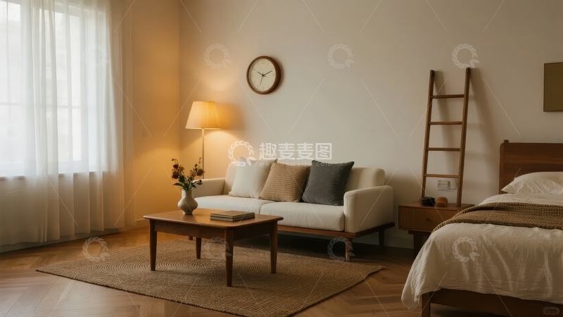 温馨卧室客厅结合空间