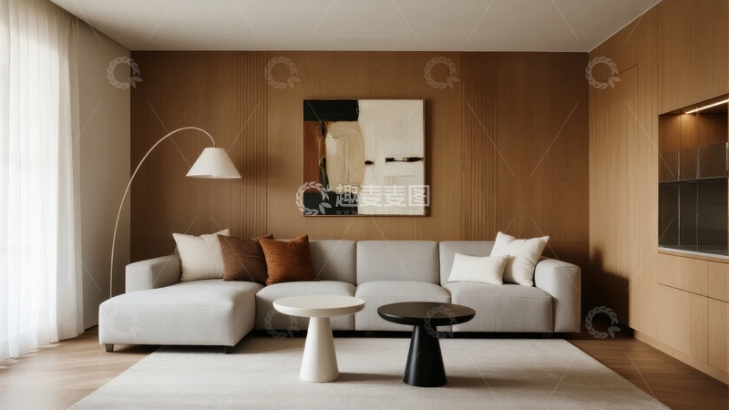 高清大图下载【趣麦麦图】现代简约风格客厅布置