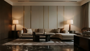 现代客厅设计简约风格家具布置