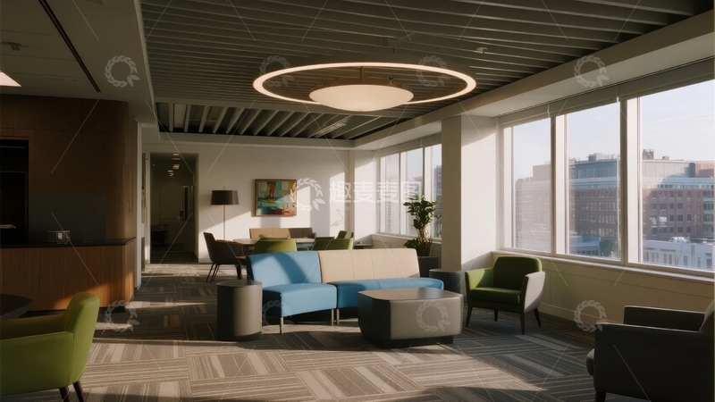 高清大图下载【趣麦麦图】现代办公室休息区宽敞明亮