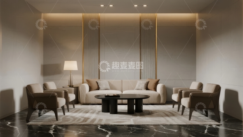 高清大图下载【趣麦麦图】现代简约风格客厅设计