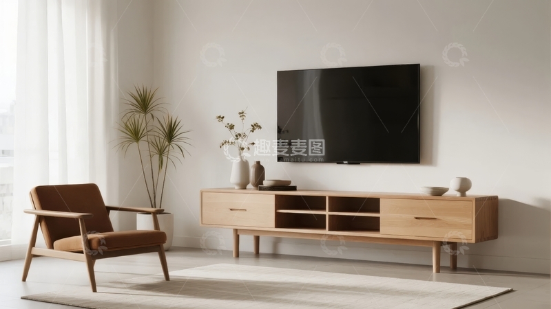 高清大图下载【趣麦麦图】-现代客厅布置简约风格家具