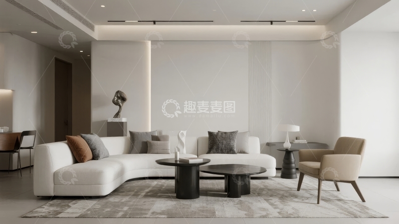 高清大图下载【趣麦麦图】现代简约风格客厅设计