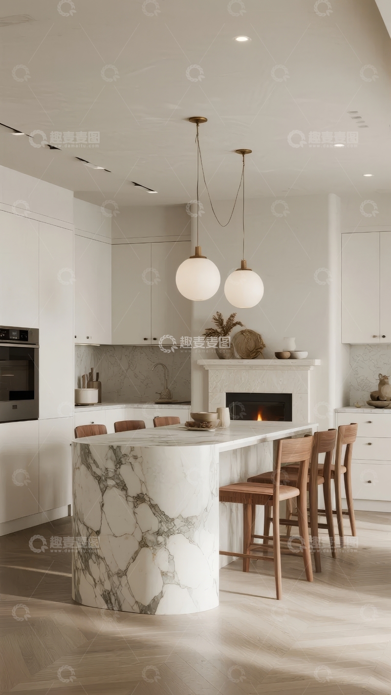 高清大图下载【趣麦麦图】现代简约风格厨房内部设计