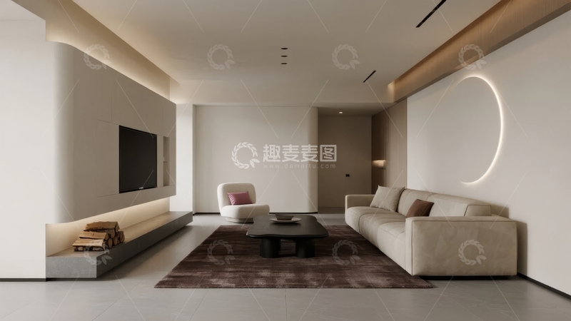 高清大图下载【趣麦麦图】现代简约风格客厅空间