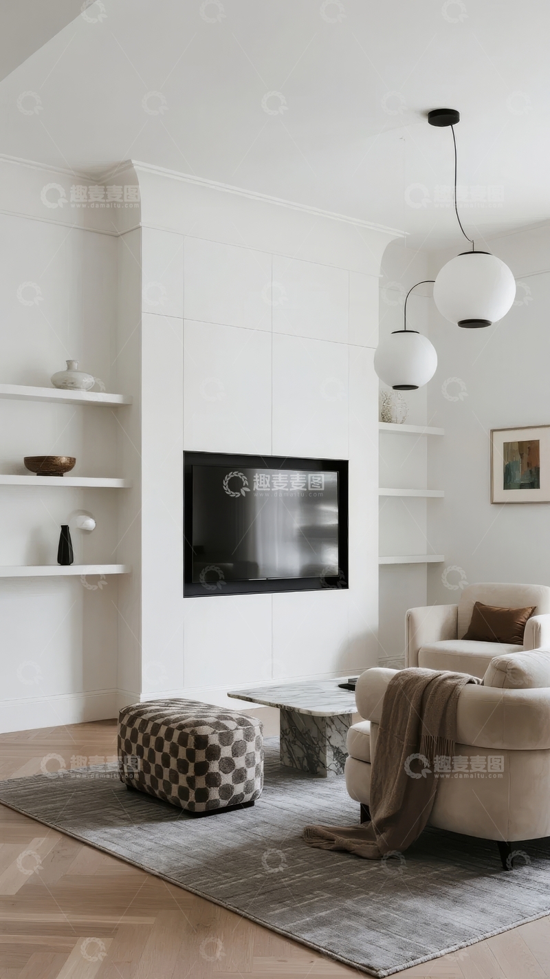 高清大图下载【趣麦麦图】现代简约风格客厅设计