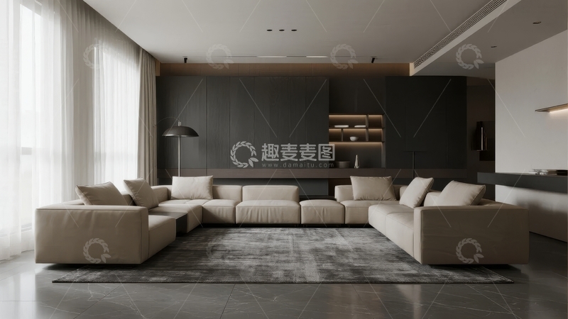 高清大图下载【趣麦麦图】现代简约风格客厅设计