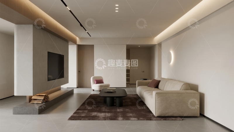 高清大图下载【趣麦麦图】现代简约风格客厅空间