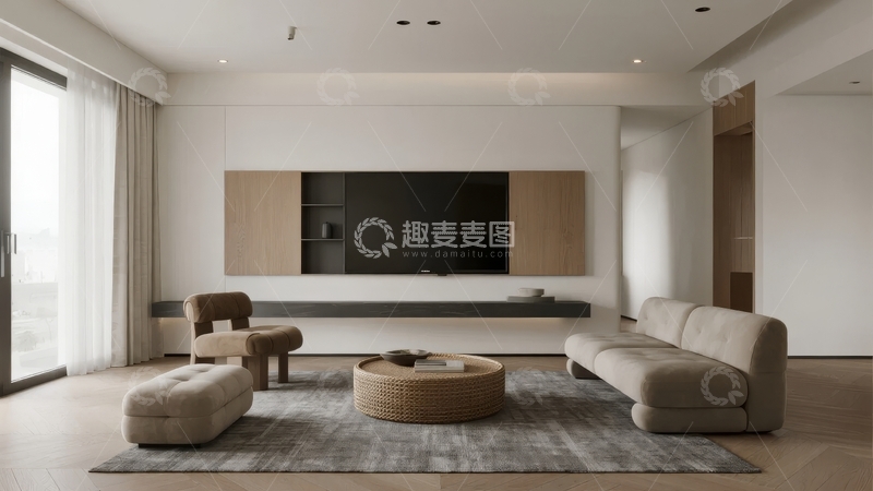 高清大图下载【趣麦麦图】现代简约风格客厅空间
