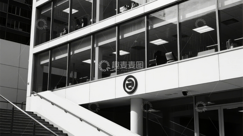 高清大图下载【趣麦麦图】现代建筑外观黑白摄影