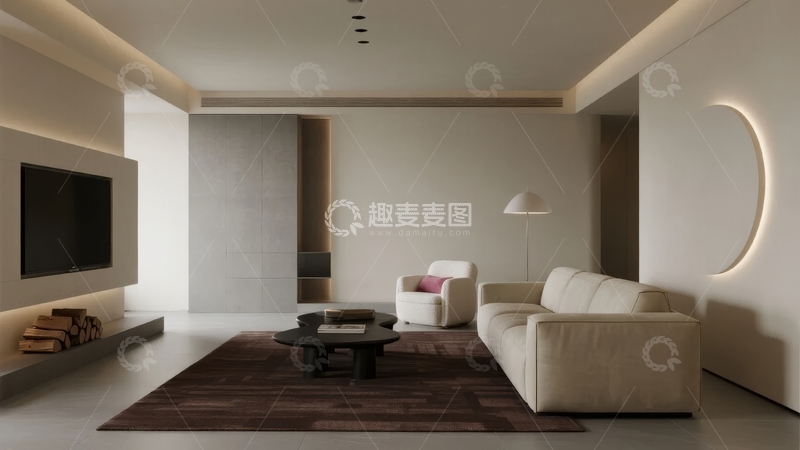高清大图下载【趣麦麦图】现代简约风格客厅设计