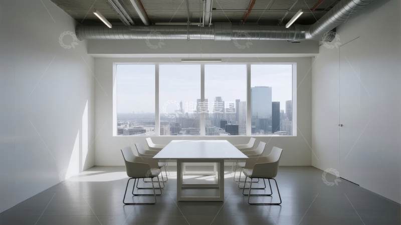 高清大图下载【趣麦麦图】现代简约会议室城市景观