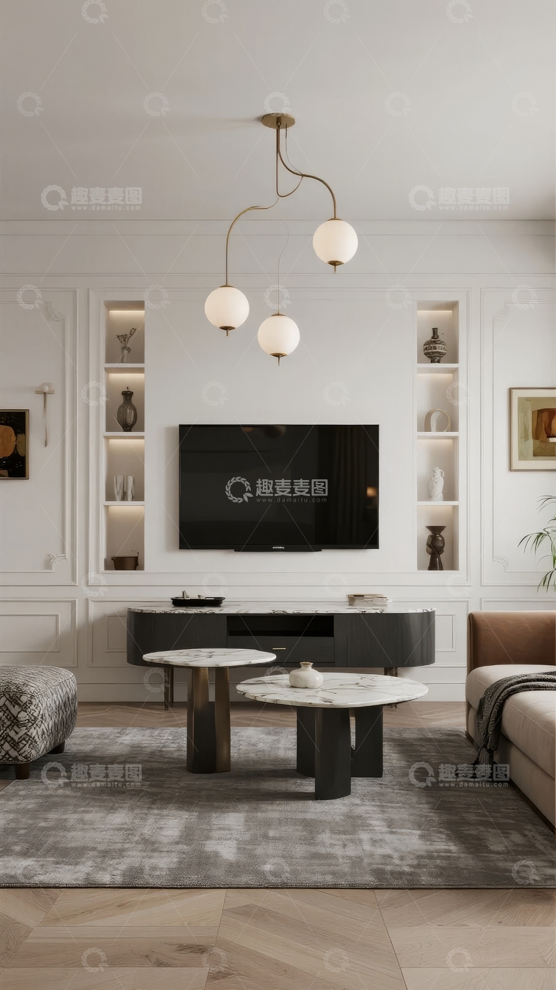 高清大图下载【趣麦麦图】现代简约风格客厅设计