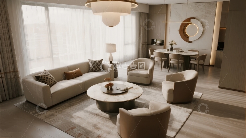 高清大图下载【趣麦麦图】现代简约风格客厅设计