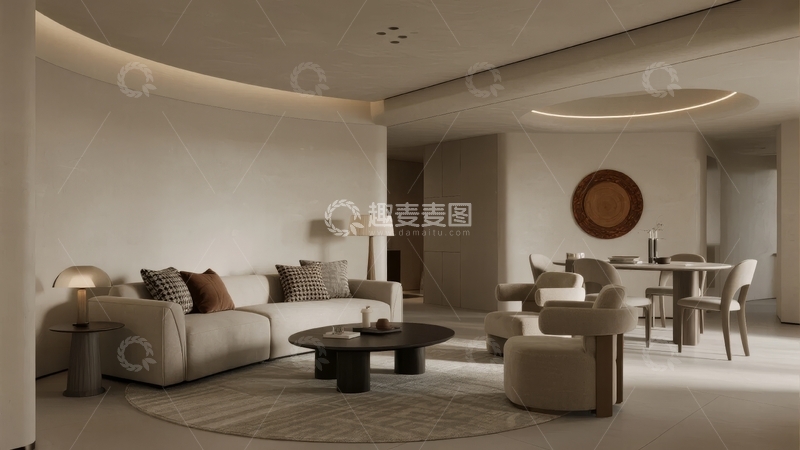高清大图下载【趣麦麦图】现代简约风格客厅空间