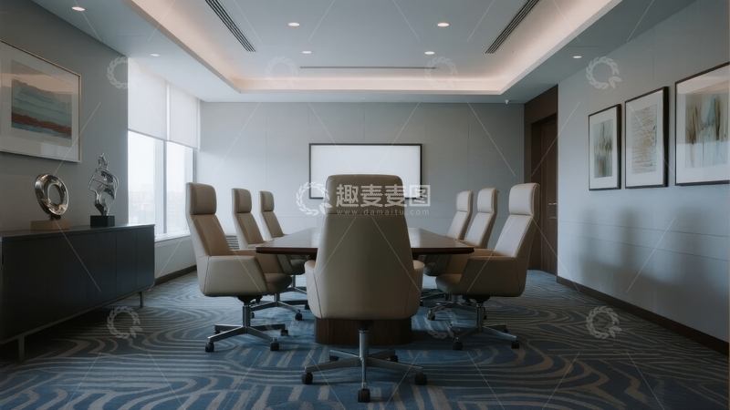 高清大图下载【趣麦麦图】现代化会议室内部场景