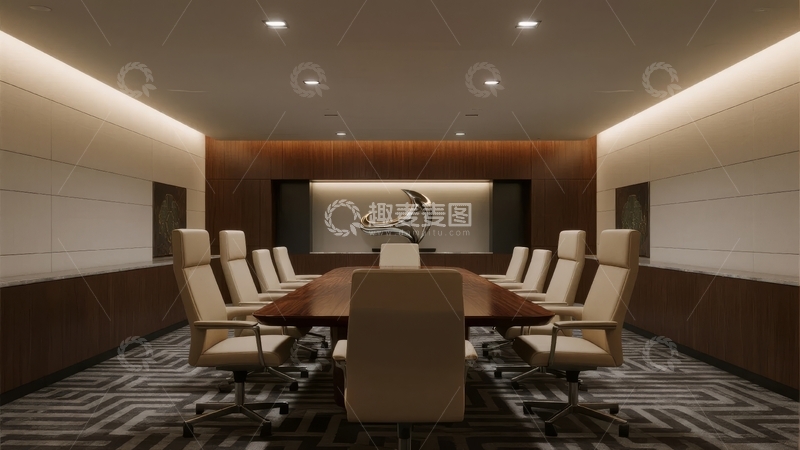 高清大图下载【趣麦麦图】现代化会议室内部环境