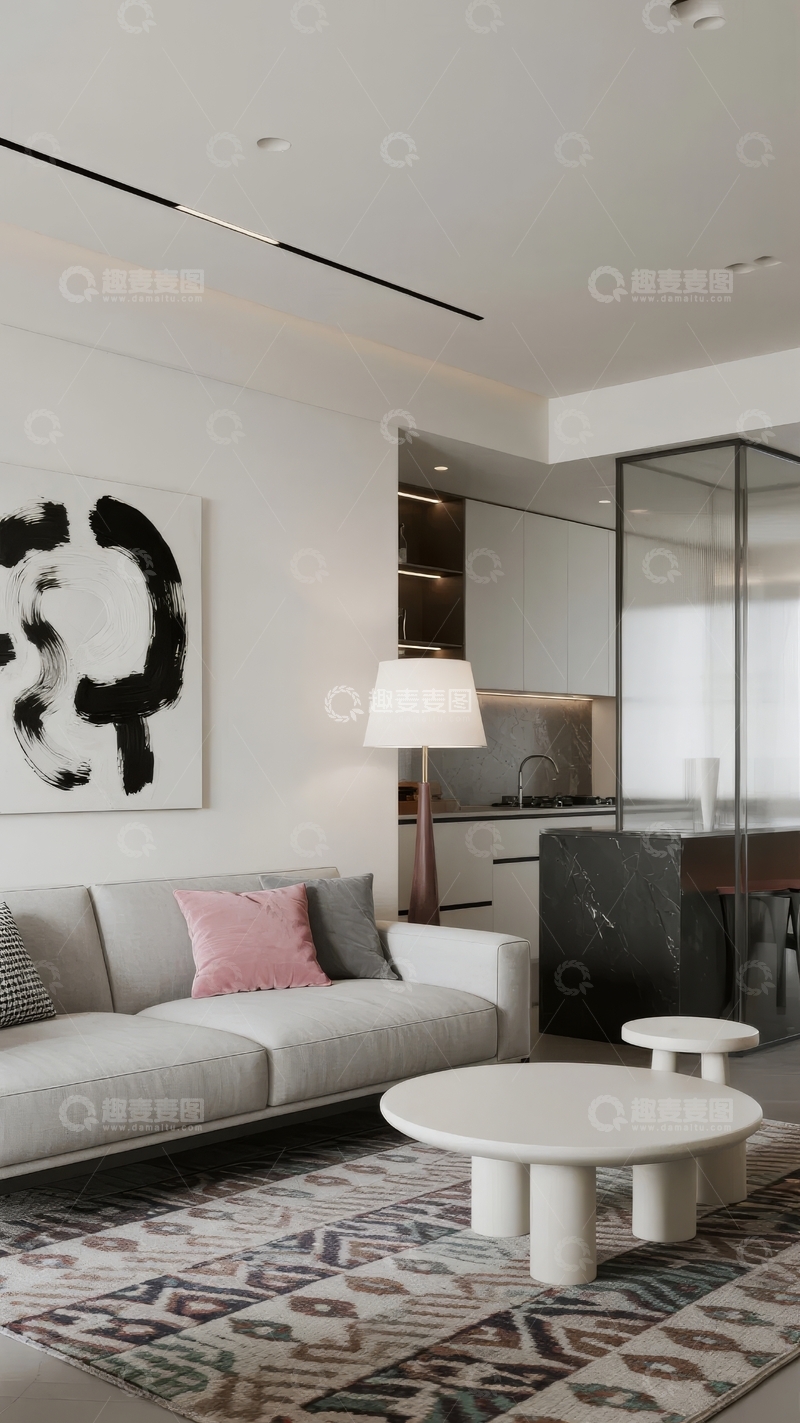 高清大图下载【趣麦麦图】现代简约风格客厅室内设计