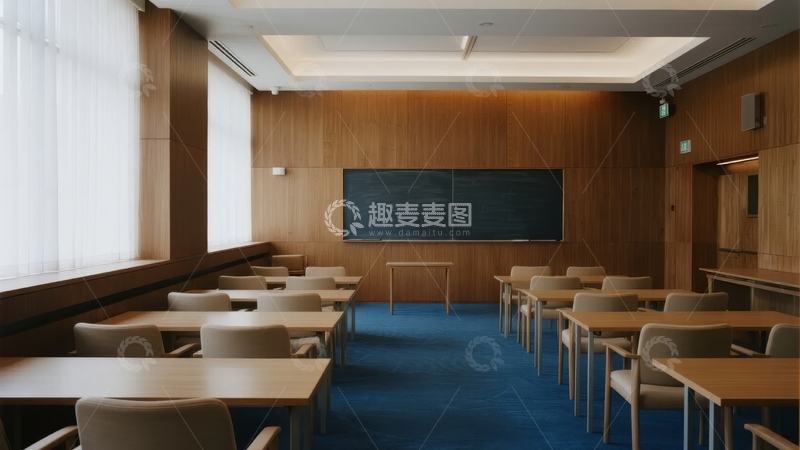 高清大图下载【趣麦麦图】教室内部空无一人