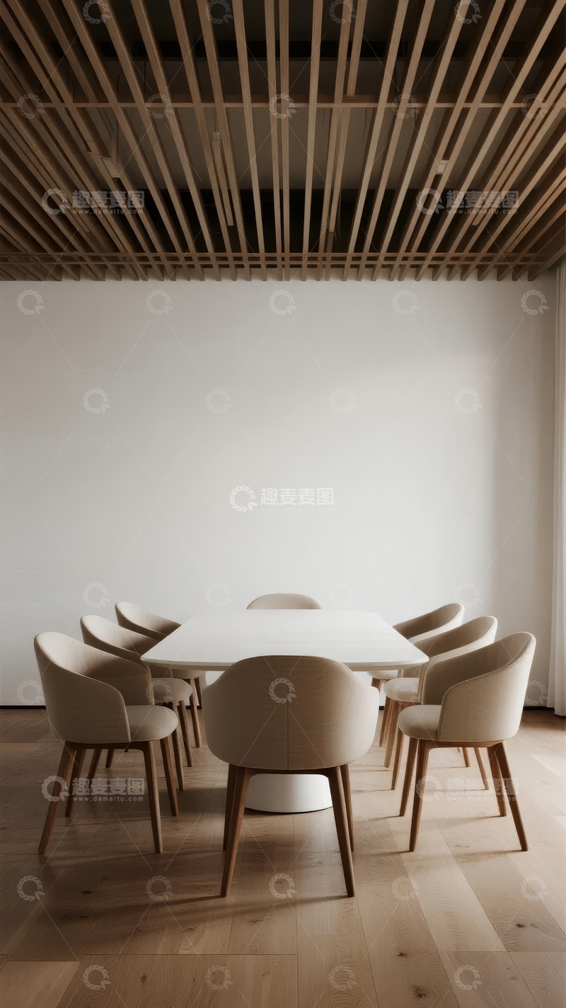 高清大图下载【趣麦麦图】现代简约风格的木质餐厅空间