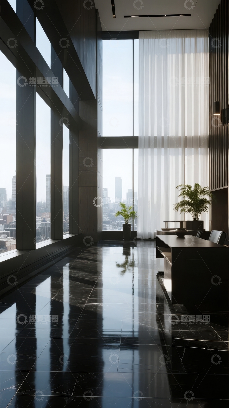 高清大图下载【趣麦麦图】现代室内空间高窗采光