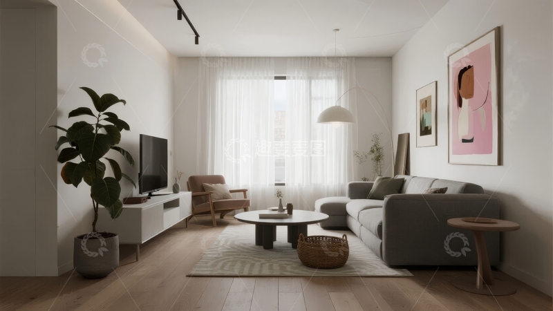 高清大图下载【趣麦麦图】现代简约风格客厅室内设计