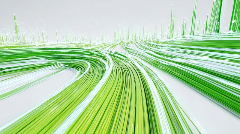 高清大图下载【趣麦麦图】绿色线条交织的抽象艺术图案