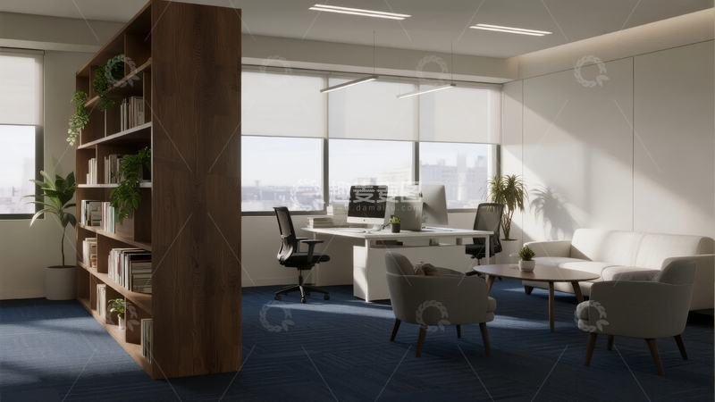 高清大图下载【趣麦麦图】现代办公室内部空间布局