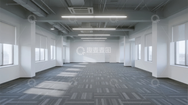 高清大图下载【趣麦麦图】空旷的办公室内部空间