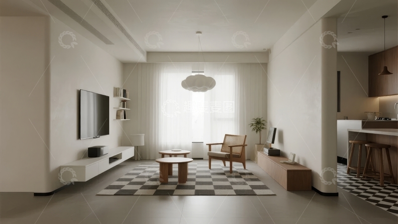 高清大图下载【趣麦麦图】现代简约风格客厅室内设计