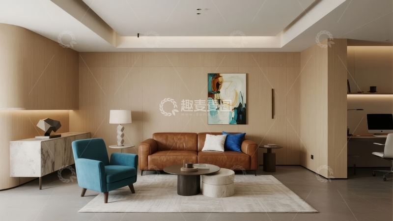 高清大图下载【趣麦麦图】现代简约风格客厅空间