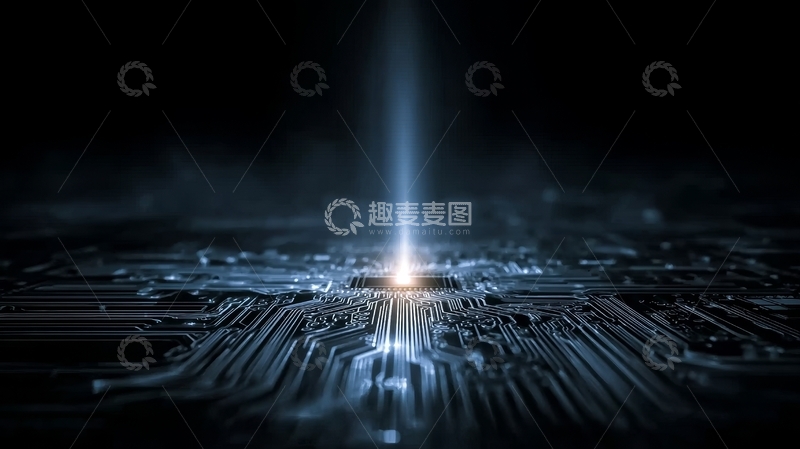 高清大图下载【趣麦麦图】电路板上的光芒