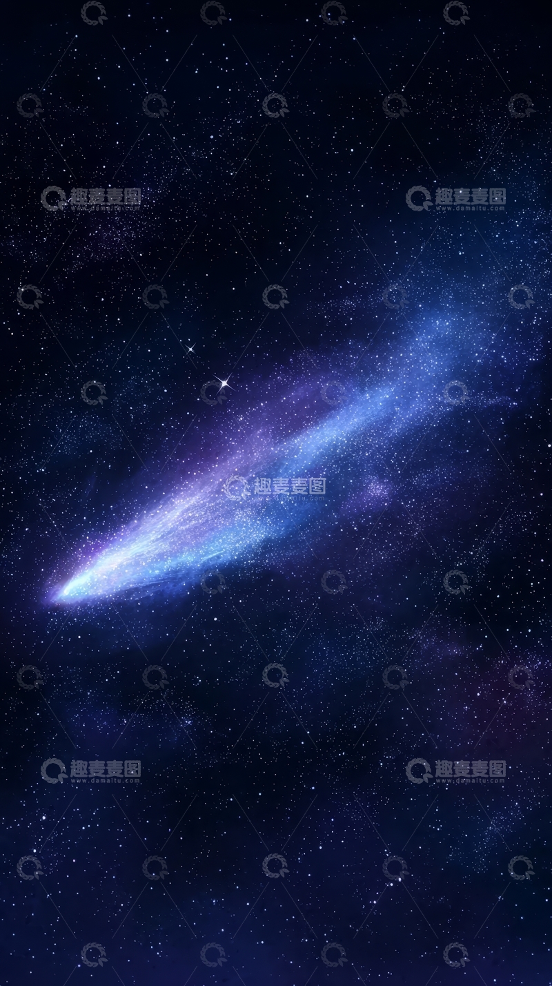 高清大图下载【趣麦麦图】-星系在夜空中的壮丽景象