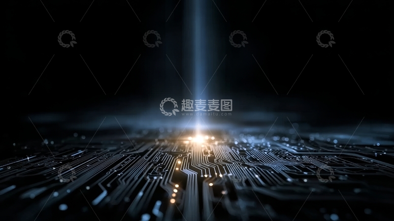高清大图下载【趣麦麦图】电路板上的光芒