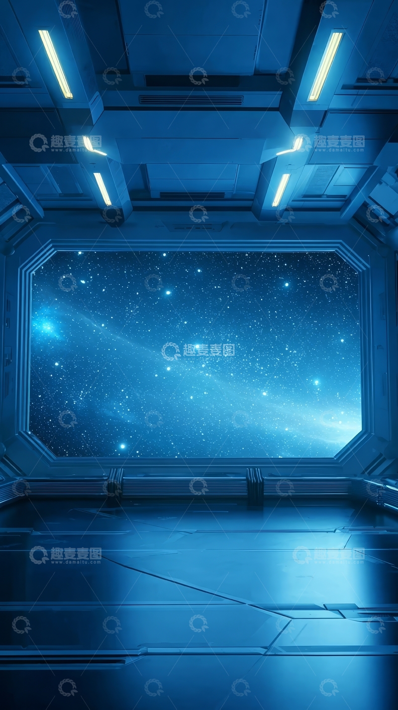 高清大图下载【趣麦麦图】科幻太空舱内部视角