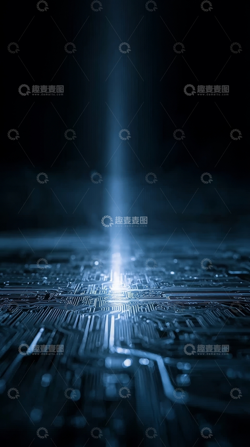 高清大图下载【趣麦麦图】-电路板上的神秘光线