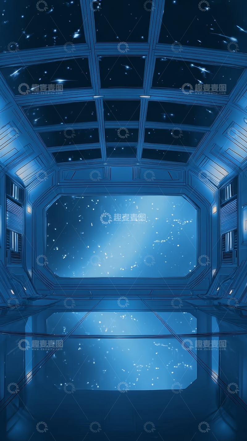 高清大图下载【趣麦麦图】未来太空舱内部视角