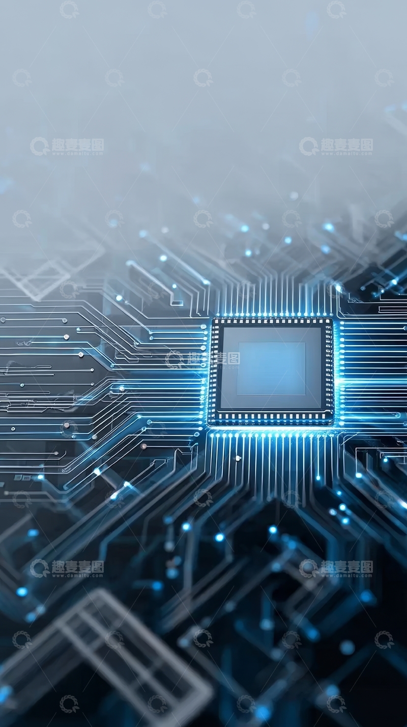 高清大图下载【趣麦麦图】电路板上的微处理器
