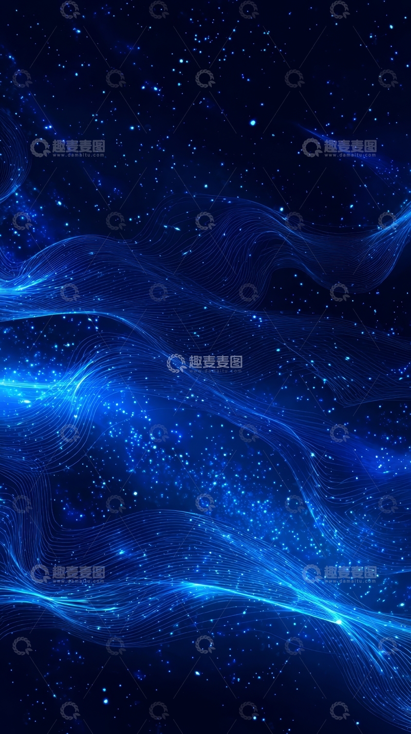 高清大图下载【趣麦麦图】深蓝宇宙中的星光与流光