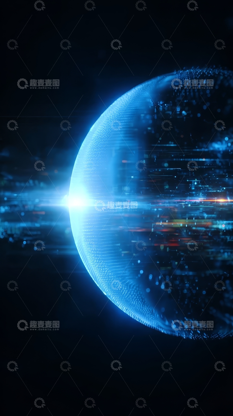 高清大图下载【趣麦麦图】未来星球的科技光芒