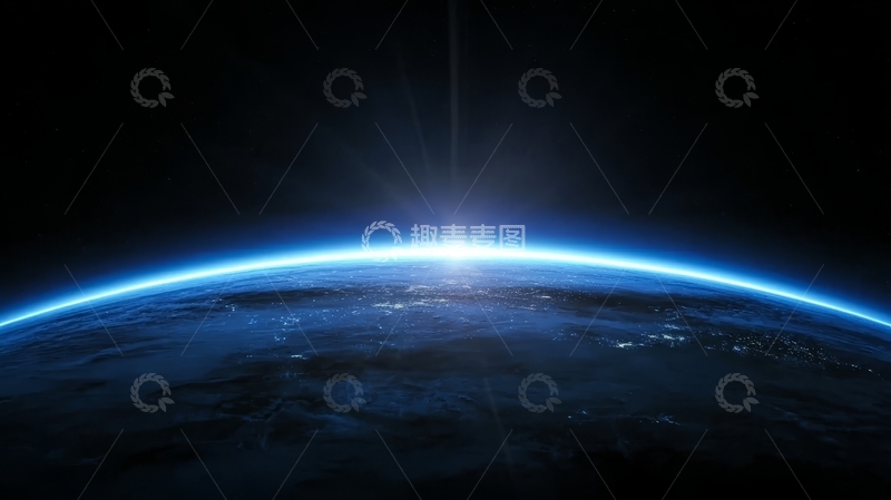 高清大图下载【趣麦麦图】地球日出的壮丽景象