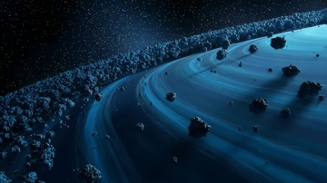 宇宙星环中的小行星带