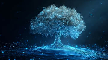 发光蓝树与环绕光纹