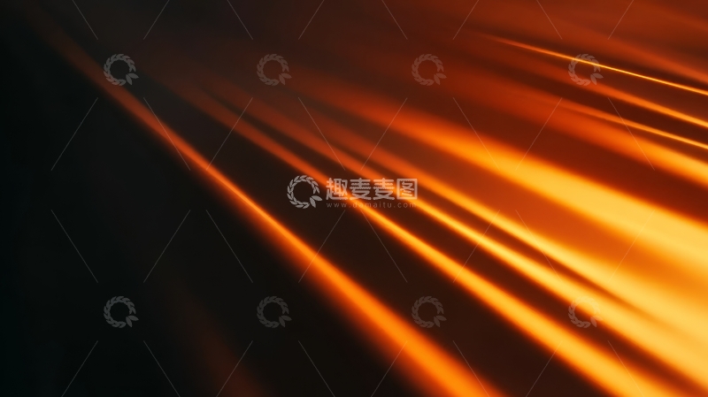 高清大图下载【趣麦麦图】橙色光线流动的抽象背景