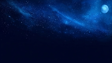 深邃夜空中的星河与月亮