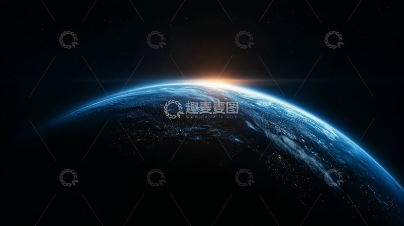 高清大图下载【趣麦麦图】地球日出的壮丽景象