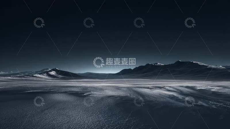 高清大图下载【趣麦麦图】雪山下的广阔雪原