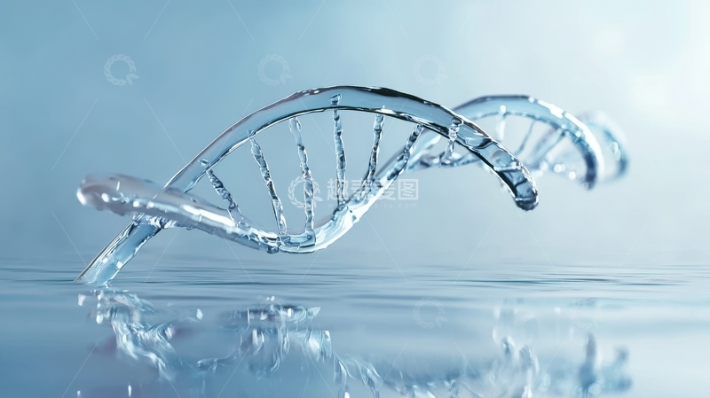 高清大图下载【趣麦麦图】-水中的DNA双螺旋结构