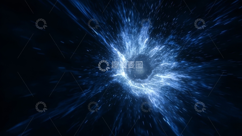 高清大图下载【趣麦麦图】蓝色光芒爆炸效果